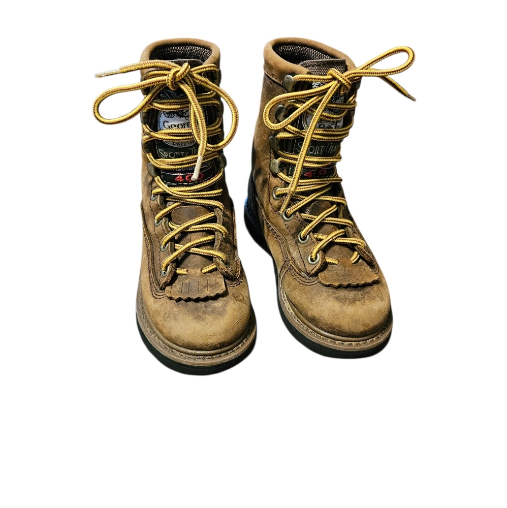 Georgia Boots Sport & Trail Thinsulate Ultra 400 Boys Brown Lace-Up Size 10.5